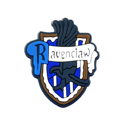 Ravenclaw sigil croc charm design on a white background