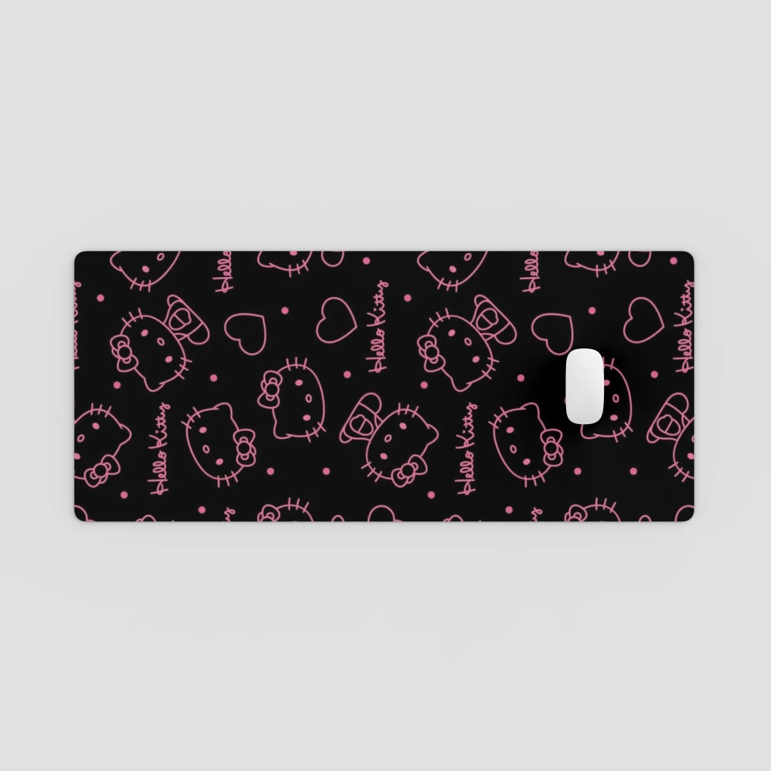 Phone case with Hello Kitty pattern on a black background