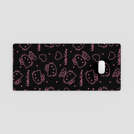 Phone case with Hello Kitty pattern on a black background