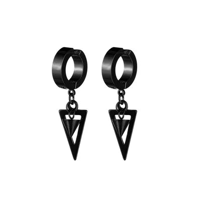 Black Pyramid Clip On Earring