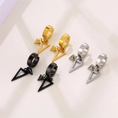 Pyramid Clip On Earring