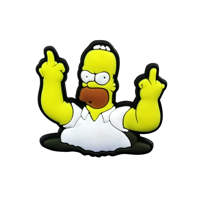 Homer Simpson Middle Finger Jibbitz Croc Charms - Crocs