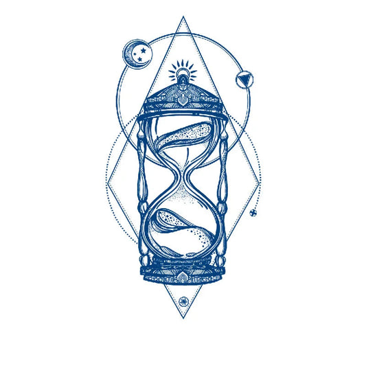 Hourglass Semi-Permanent Jagua Tattoo