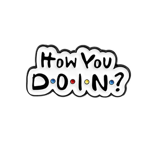 Text 'How You DO IN?' with colorful dots on a white background