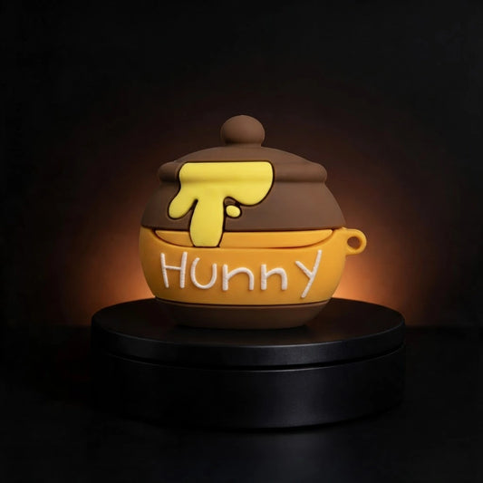 a hunny jar from winnie the pooh case for apple airpods and samsung galaxy buds