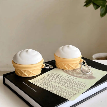 3D Ice Cream Cover for Galaxy Buds Live and Galaxy Buds 2 and Galaxy Buds 2 Pro and Galaxy Buds FE and Galaxy Buds Pro