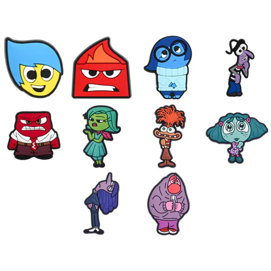 Inside Out Emotions Joy Anger Anxiety Disgust Embarrassment Envy  Sadness Fear Boredom Croc Charms for Croc s| Jibbitz