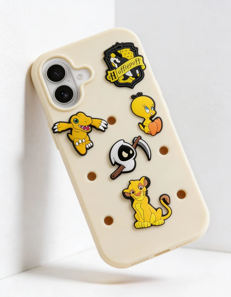 iPhone Croc Pin Phone Case (Ivory)