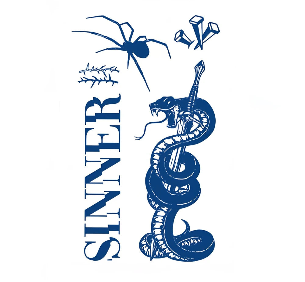 Sinner Temporary Tattoo (Semi-Permanent Tattoo)