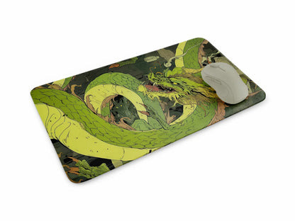 Japanese Mythology Green Dragon Mousepad