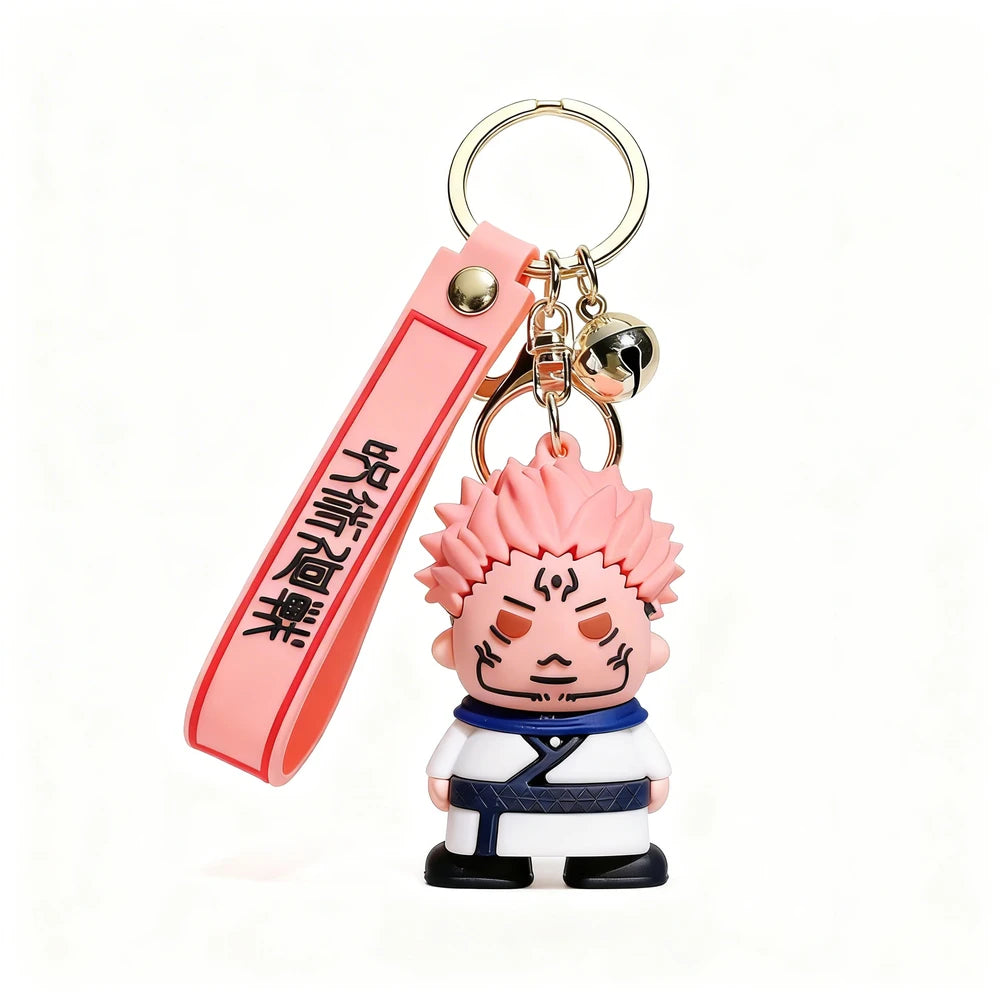 Keychain with a character design on a white background