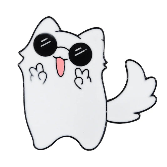 gojos cat enamel pin