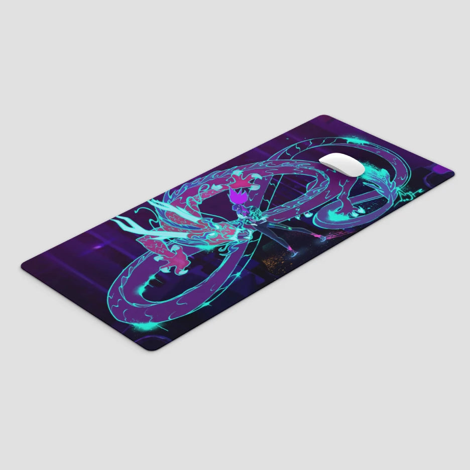 Phone case with a colorful dragon design on a light gray background