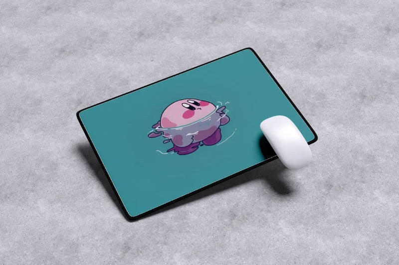 kirby swimming mousepad