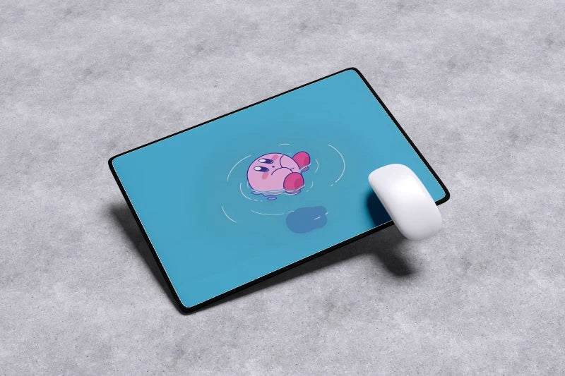 kirby floating mousepad size 30 by 25 cm