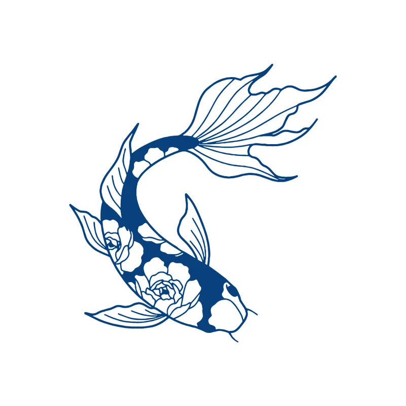 Koi Small Semi-Permanent Jagua Tattoo