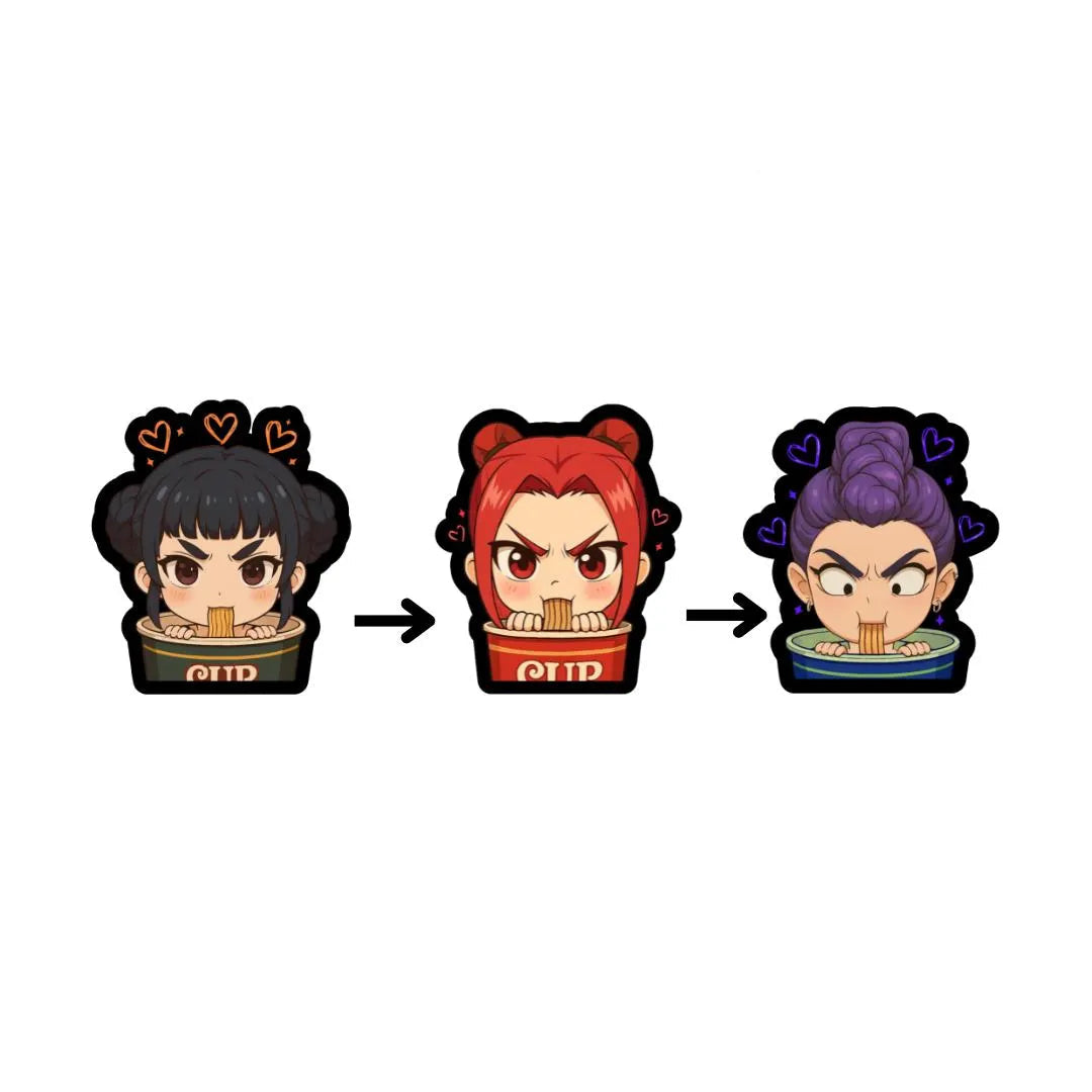 Rumi Zoey Mira Kpop Demon Hunters 3D Motion Stickers