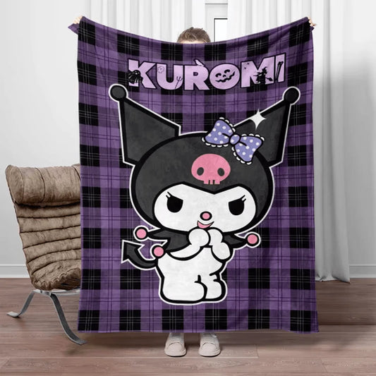 1.5 by 2.0 Meters Kuromi Flannel Blanket
