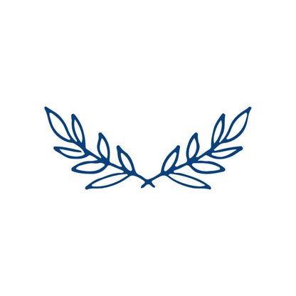 laurel wreath semi-permanent jagua tattoo design on a white background
