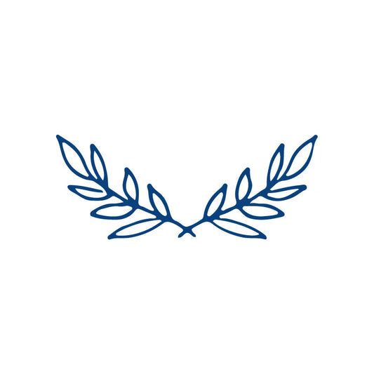 laurel wreath semi-permanent jagua tattoo design on a white background