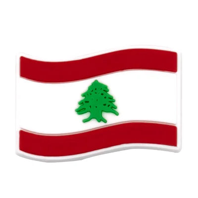 Lebanon Flag Croc Charm