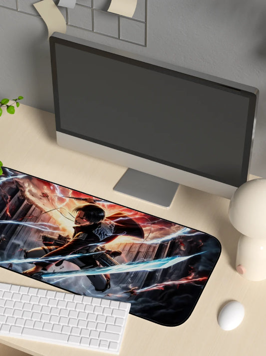Shingeki No Kyojin Levi Ackerman Mousepad Size 70 by 30 cm