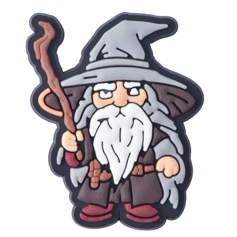 Cartoon-style goblin character with a staff on a white background