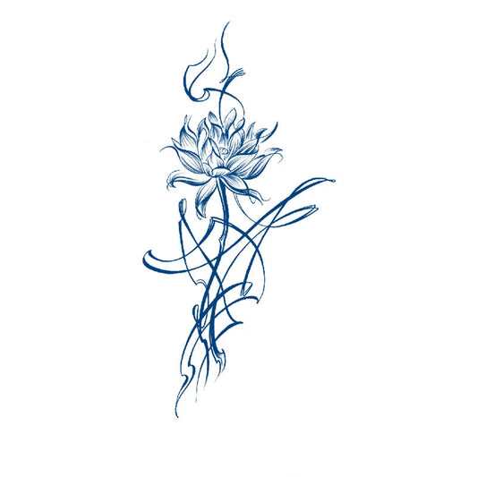 lotus flower temporary tattoo sticker