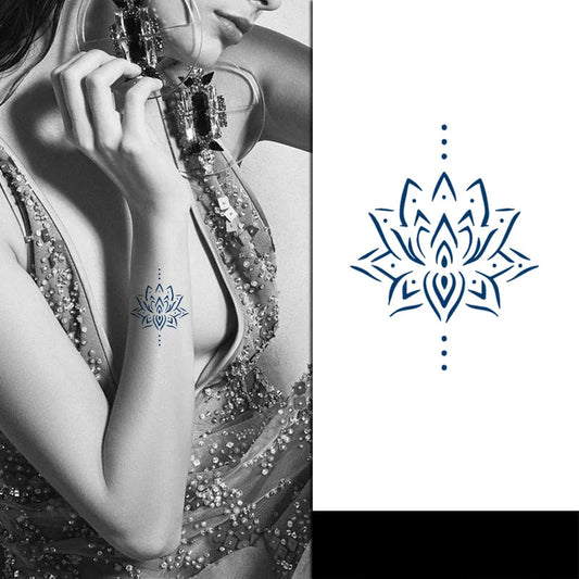 lotus flower-semi-permanent jagua tattoo