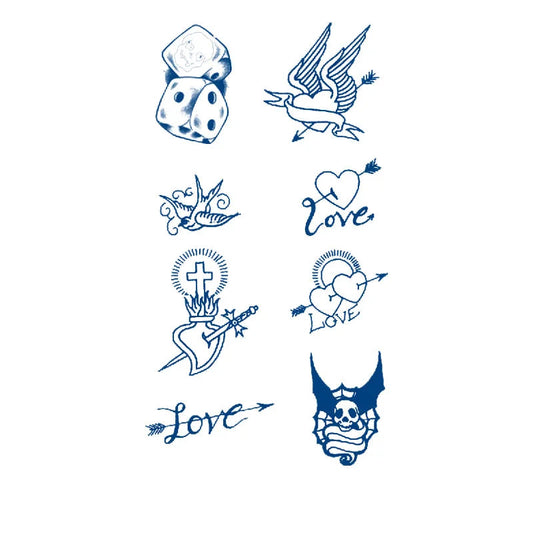 Love Death and Rebirth Jagua Tattoo Set