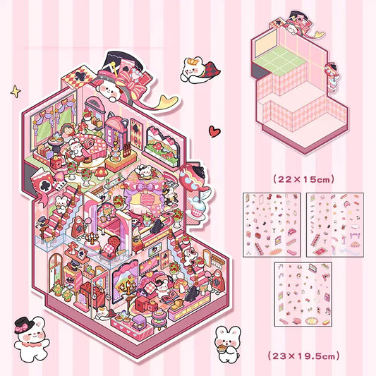2.5D Magic House DIY Sticker Set