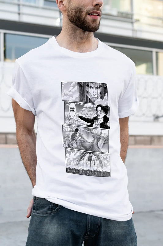 Unisex Attack on Titan Manga Panels T-shirt