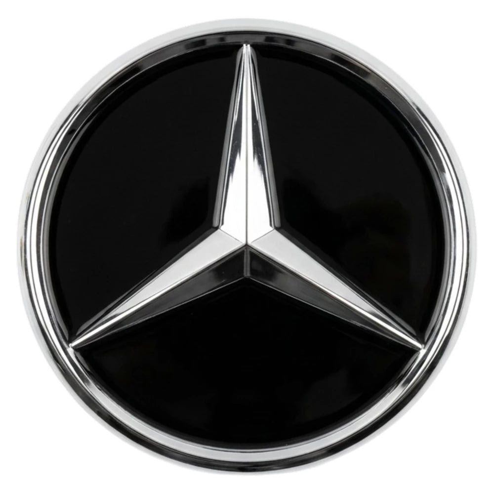 Mercedes-Benz logo on a black background