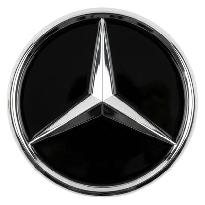 Mercedes-Benz logo on a black background