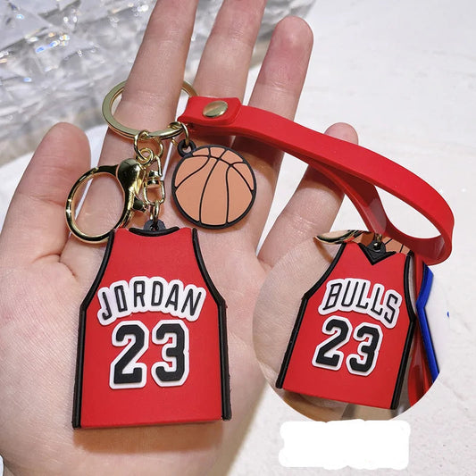 Michael Jordan Chicago Bulls Jersey Number 23 3D PVC Keychain