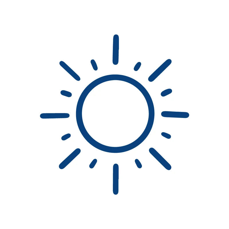 minimalistic sun temporary tattoo design on a white background