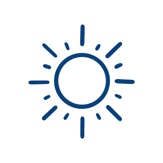 minimalistic sun temporary tattoo design on a white background