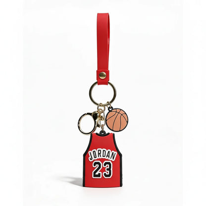 Keychain with Jordan 23 design on a red background