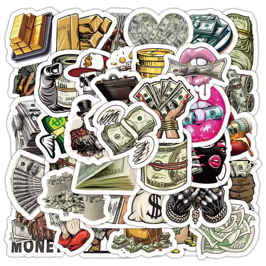Money and Gold Sticker Set of 50 pieces