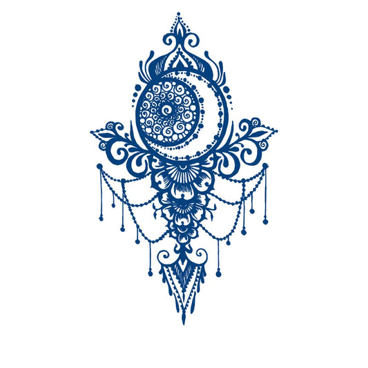Moon Crescent Semi Permanent Jagua Tattoo