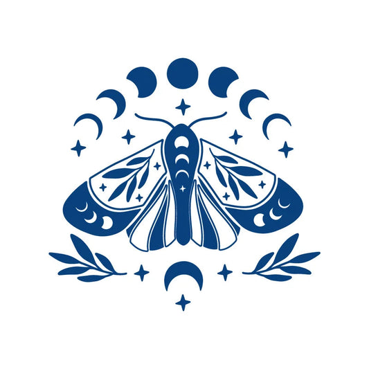 Moth Small Semi-Permanent Jagua Tattoo