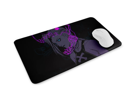 Jinx Arcane Neon Mousepad Size 70 by 30