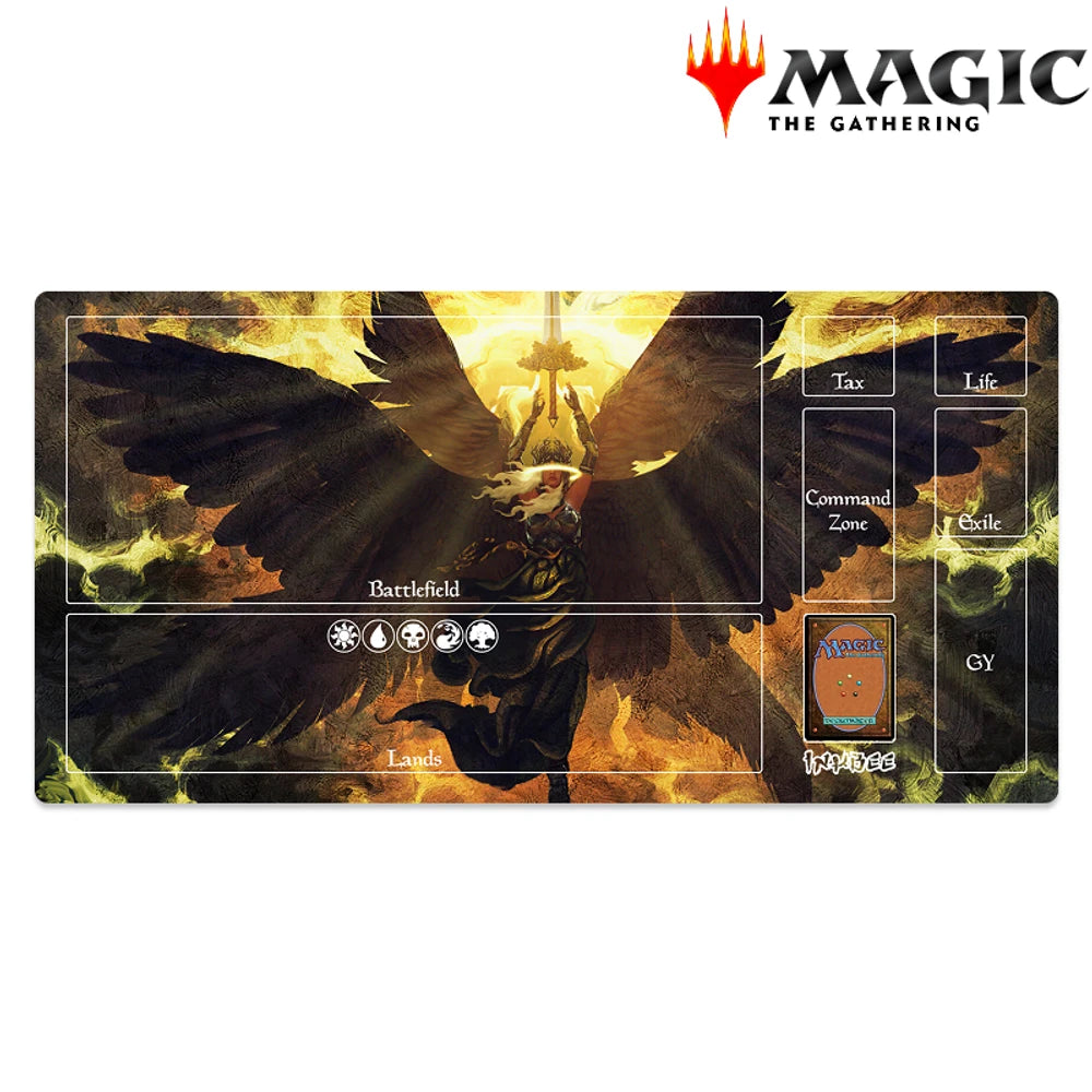magic the gathering tcg playmat with angel design admonition angel 