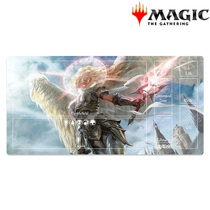 magic the gathering tcg playmat with angel design angel of serenity