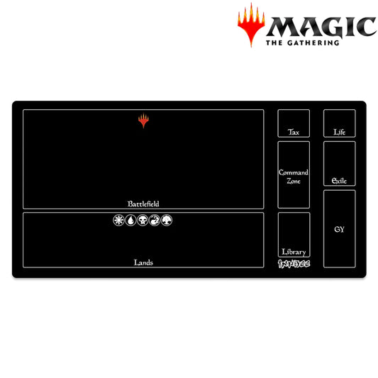 magic the gathering trading card game black playmat