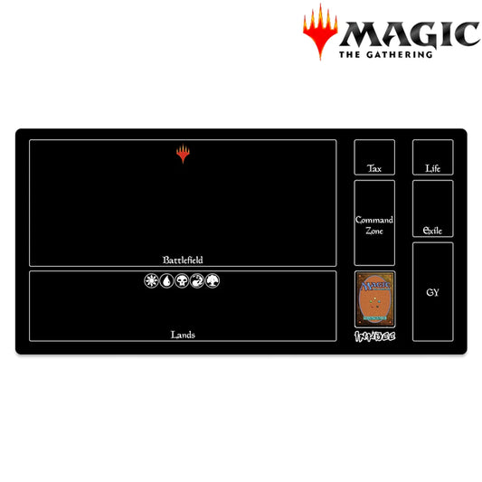 magic the gathering trading card game black playmat