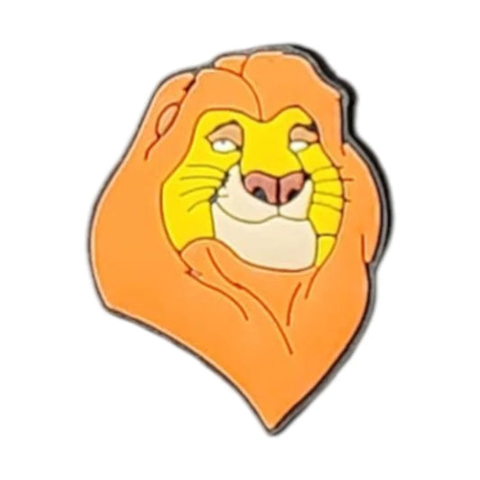 Lion head design on a white background