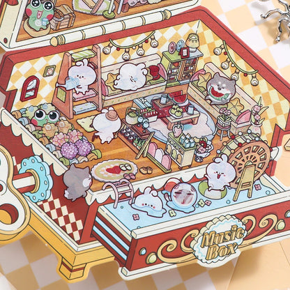 2.5D Music Box DIY PET Sticker Set | Small | Easy
