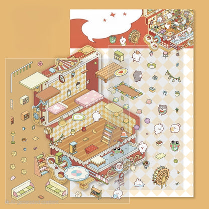 2.5D Music Box DIY PET Sticker Set | Small | Easy