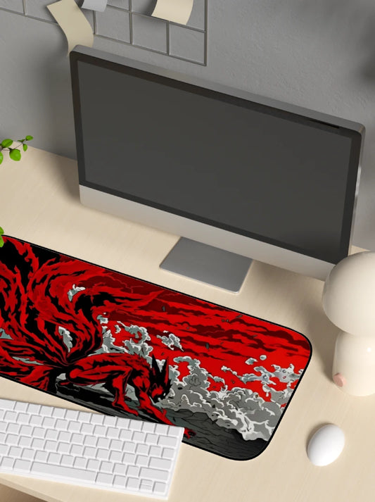 Naruto Shippuden Kurama Kyuubi Nine Tailed Beast Mousepad size 70 by 30 cm